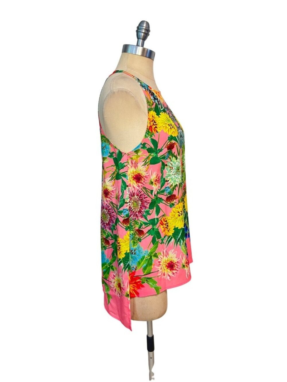 Clover Canyon Womens Sleeveless Pink Floral Print Tank Top Size Medium - Picture 2 of 5